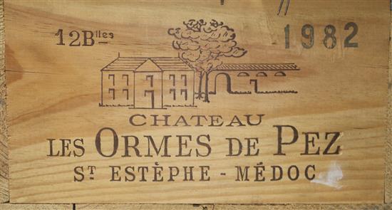 Chateau Ormes de Pez, St Estephe, Medoc, 1982 (12 bottles, cased)